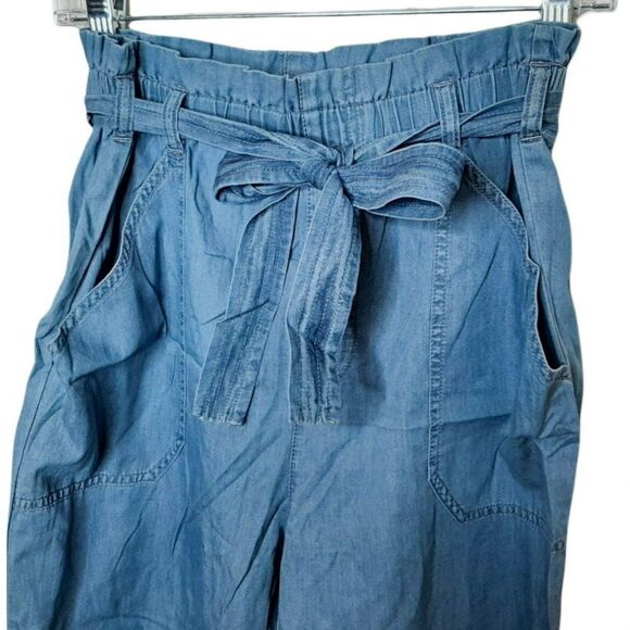 Express Extreme High Rise Stretch Crop with Frayed Hem sz S - Picture 2 of 6